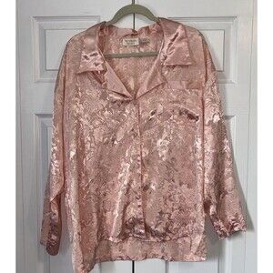 Victoria's Secret Gold Label Satin Sleep Shirt - Petal Pink, size L - Y2K VS